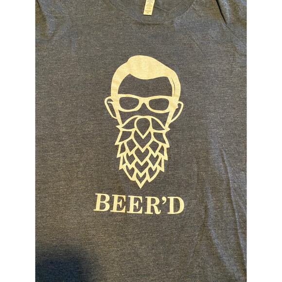 Mens Beer'd t Shirt XXL Navy - Picture 2 of 5